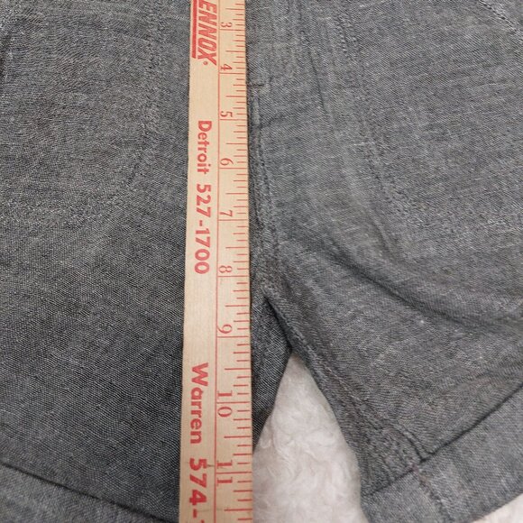 Guess Jeans Womens Gray Linen Blend Flat Front Shorts Size S - Picture 5 of 8